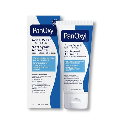 PanOxyl Nettoyant crémeux contre l'acné – Peroxyde de benzoyle 4 %