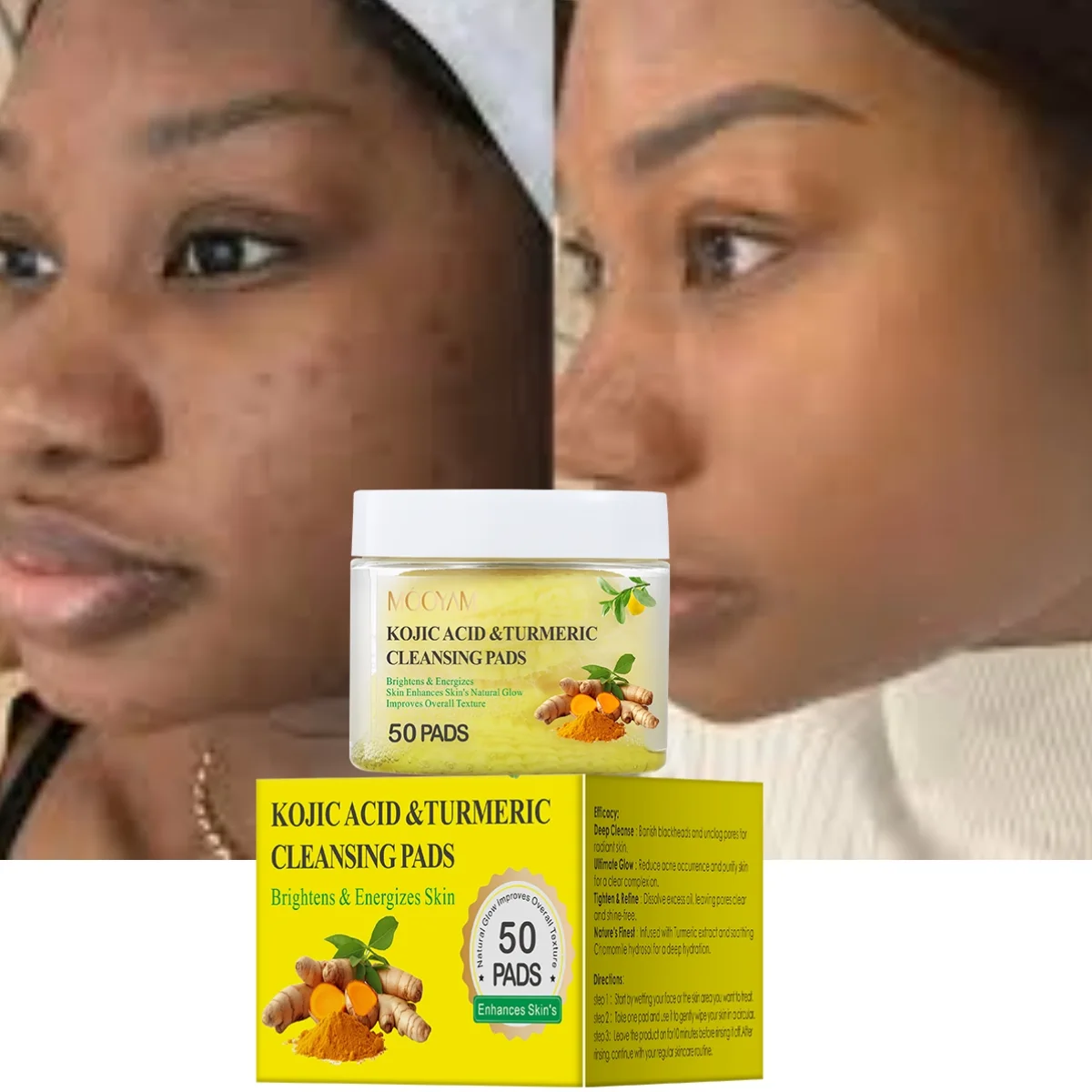 Tampons au Kojic et Curcuma : Zéro Imperfections 🔥
