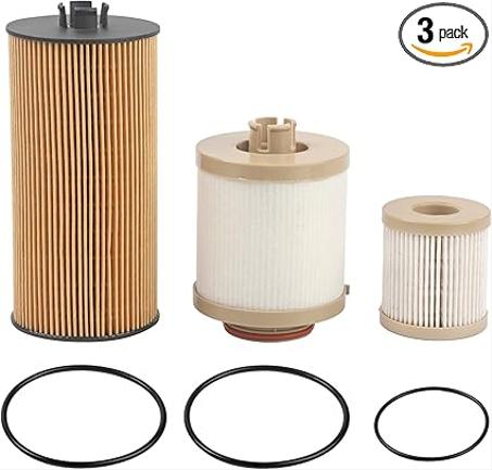 Filtro de combustible y filtro de aceite compatible con Ford Vehicle 2003-2007 F250 F350 F450 F550 Super Duty, 2003-2005 Excursion Diesel 6.0L Powerstroke Reemplazo # FL2016, FD4616, 3C3Z-9N1