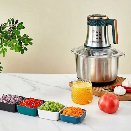 Hachoir Slivercrest à Viande Electrique 5Lames Multifonction 5L en Acier Inoxydable 1000W