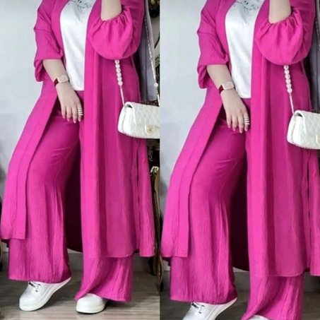 Ensemble 2 Pièces en Crêpe Froissé – Chic & Confort