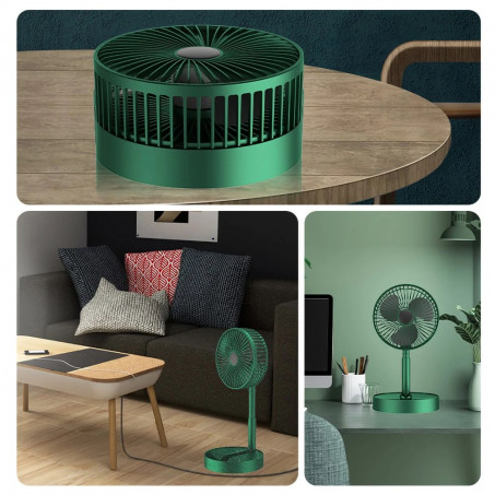 Ventilateur Pliable et Recharge Sans Fil