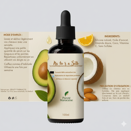 NaturaSilk – Sérum Cheveux Naturel | Hydratation & Brillance