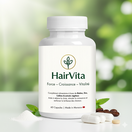 HairVita – Biotine & Zinc pour Cheveux Forts et Sains