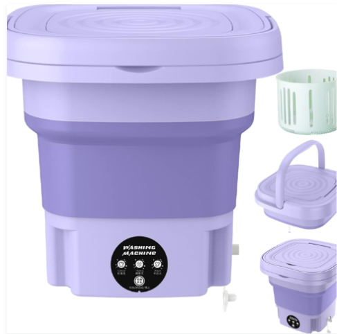 Mini Machine à Laver Pliable – Compacte, Pratique et Économique 💜
