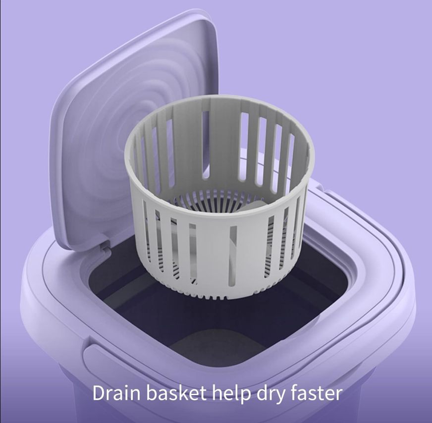 Mini Machine à Laver Pliable – Compacte, Pratique et Économique 💜