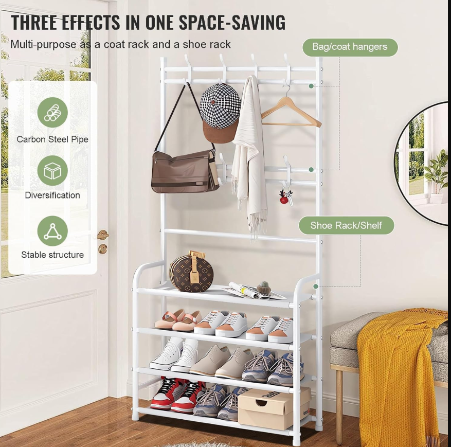 Organisateur chaussures & vêtements 3 en 1 – Élégant et pratique pour la maison