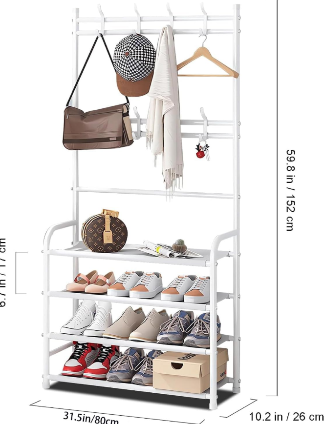 Organisateur chaussures & vêtements 3 en 1 – Élégant et pratique pour la maison