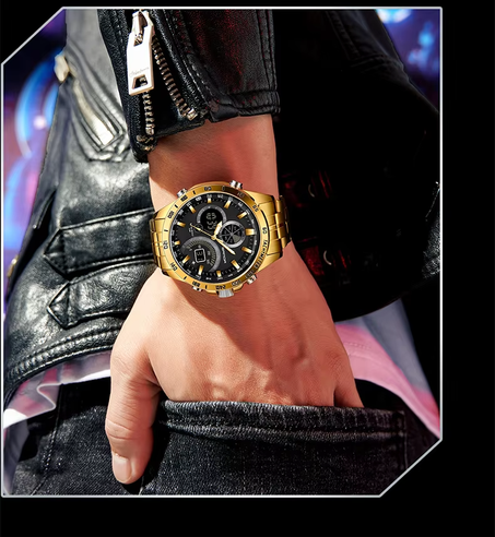 ساندا ستاينلس ماستر - ساعة يد رقمية عصرية للرجال