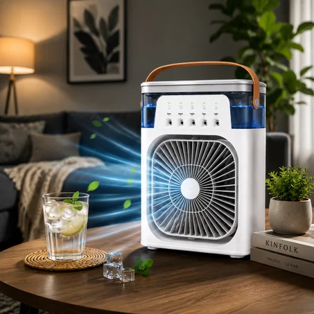 air cooler fan مكيف هواء محمول 3 في 1 – تبريد قوي، ترطيب وانتعاش في أي مكان ❄️