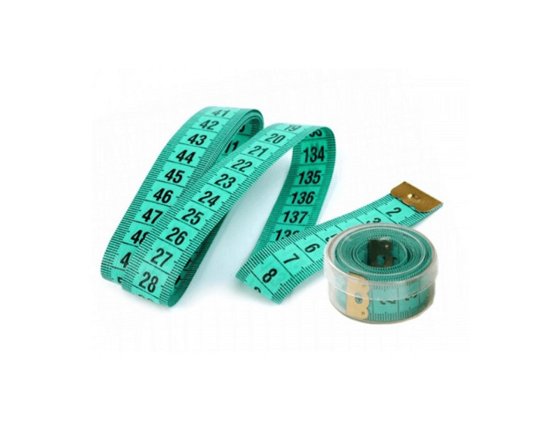 Set 2 bucati metru croitorie, lungime 150 cm, polietilena, imprimare fata dubla, carcasa plastic, multicolor