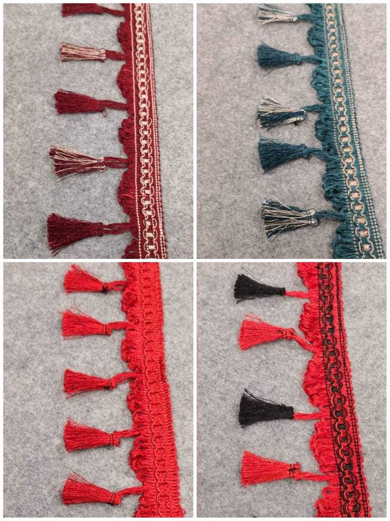 Banda cu ciucuri de 8 cm pentru draperii și perdele