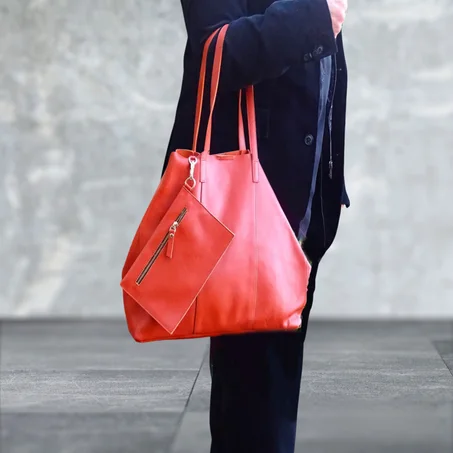 Sac en Cuir 2-en-1, sac et porte-monnaie