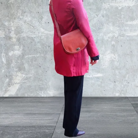 petit sac à bandoulière en cuir marron