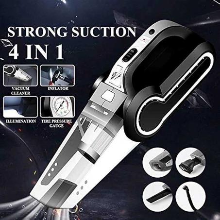 مكنسه محموله لسياره + منفاخ الإطارات