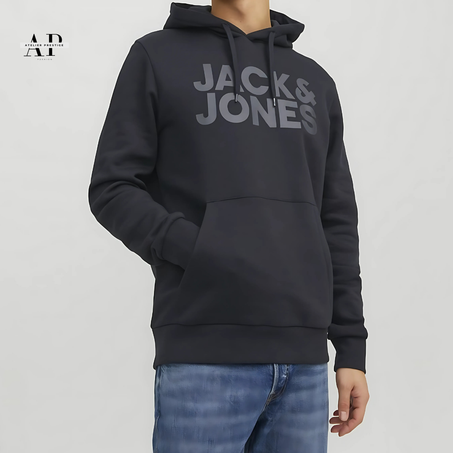 Sweat à capuche - noir JACK & JONES