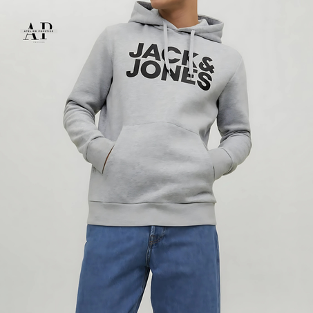 Sweat à capuche - gris - JACK & JONES