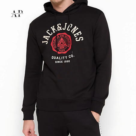 Sweat à capuche - noir - JACK & JONES