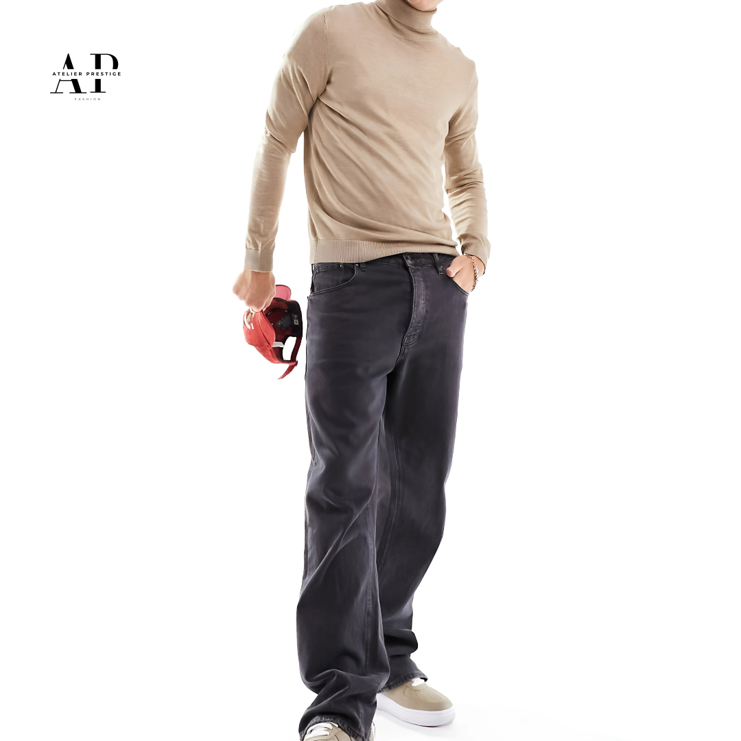 Pull en maille à col roulé - fauve - PULL &BEAR
