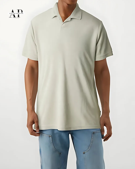 Polo Oversize Minimaliste – Beige Crème - Brave Soul