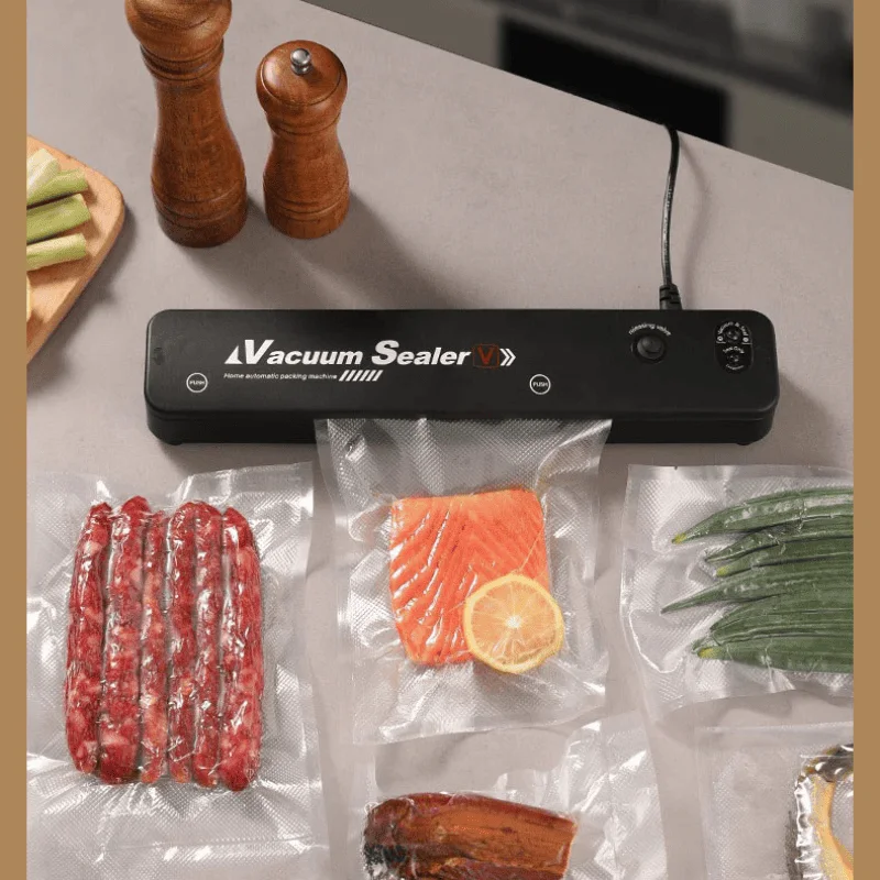 Machine à emballer sous vide portable - Pompe à air électrique sans fil - Pompe à vide alimentaire rechargeable - Machine à sceller sous vide Chef Preserve (Blanc