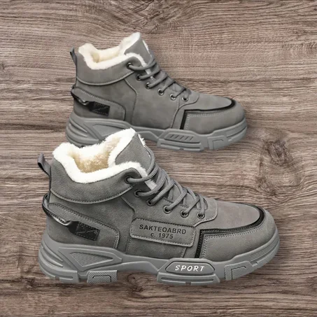 بوتات دافئة للبرد والثلج لي الرجال اللون الرماذى و الترابي