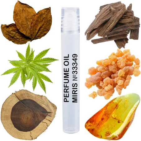 MIRIS No. 33349, Inspired by Black Afgano, aceite de perfume unisex de larga duración para mujeres y hombres, Rollerball, 0.34 onzas líquidas / 0.3 fl oz