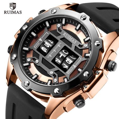 RUIMAS_RM533G  Montre Army Tambour à Rouleaux