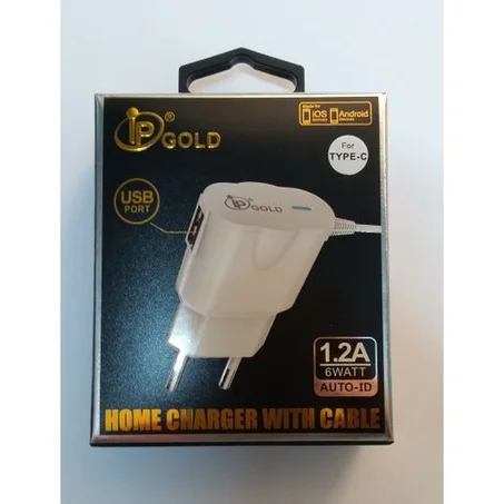 شاحن Ip Gold Chargeur rapide fast type C pour smartphone 2 en 1