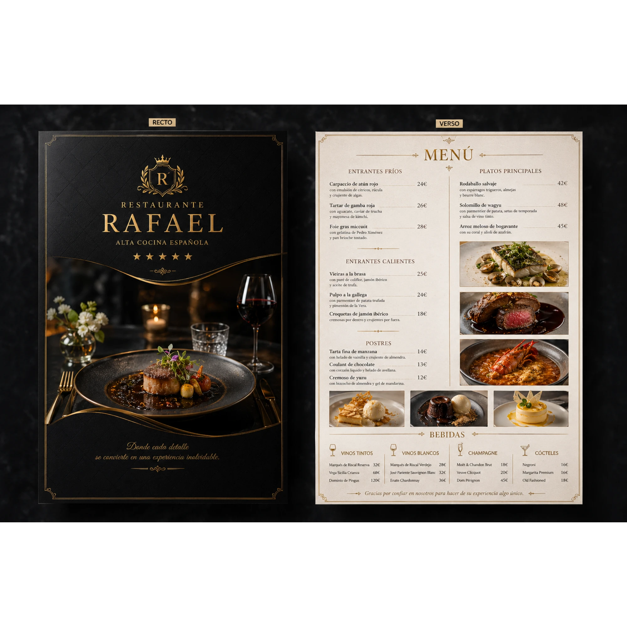 Diseño de menús para restaurantes