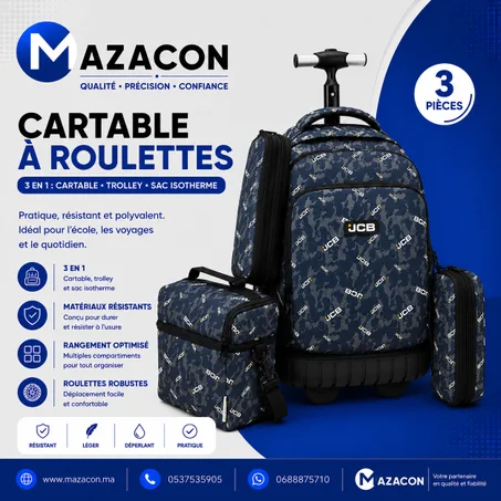 Cartable JCB 3 Pièces