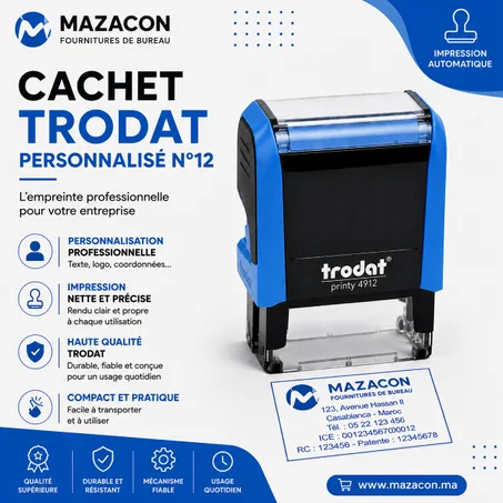 Cachet Trodat Personnalisé N°12