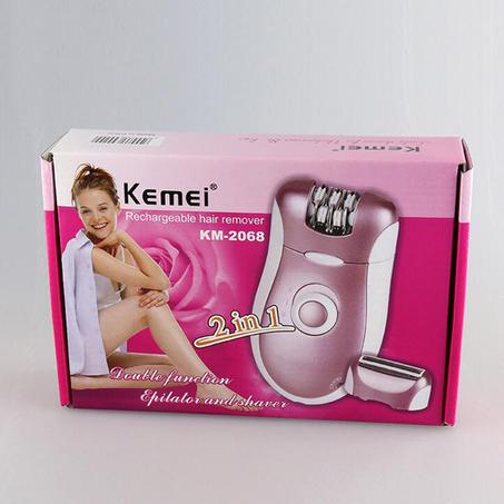 ماكينة حلاقة قابلة لإعادة الشحن لإزالة الشعر kemei