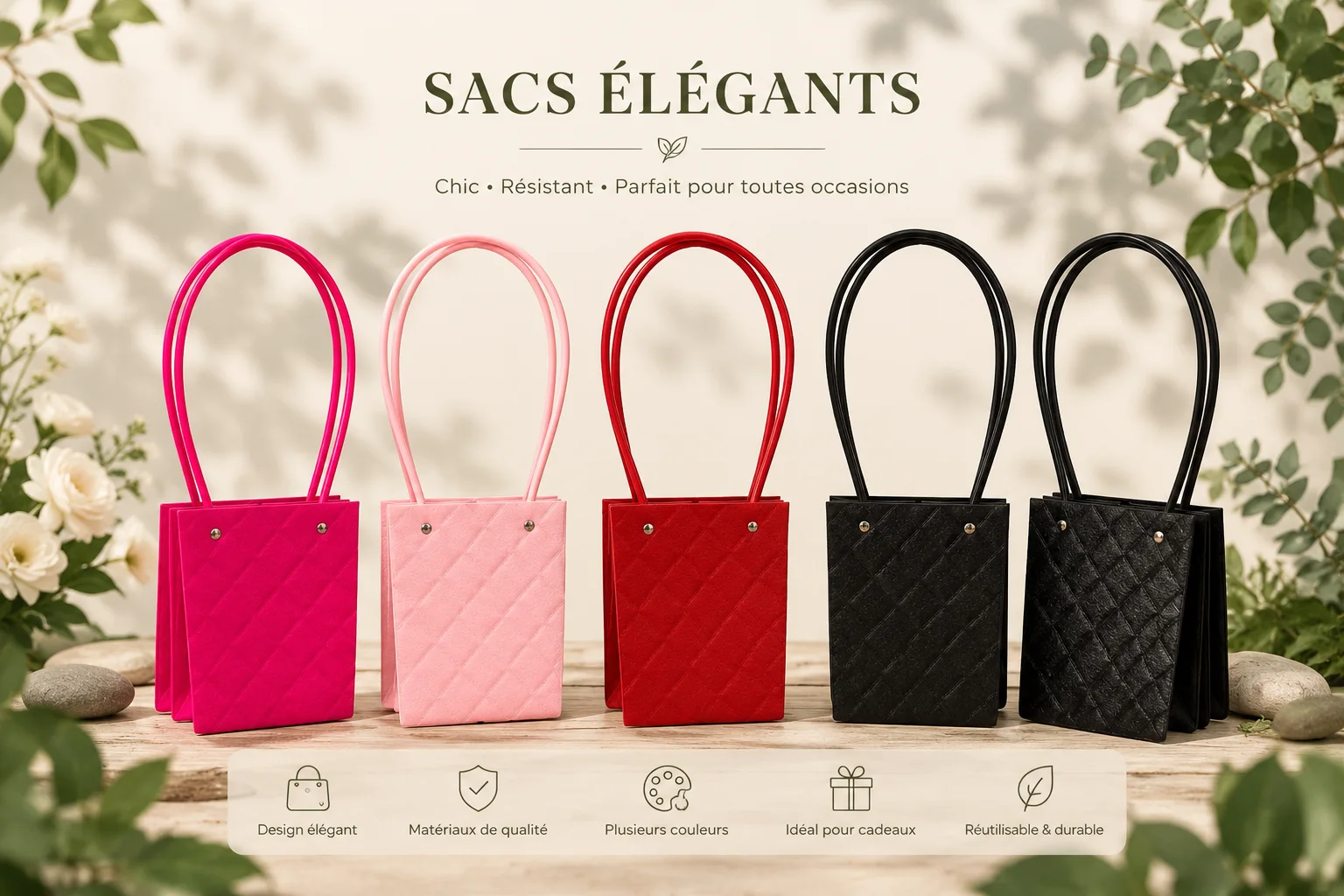 sac de fleur elegant