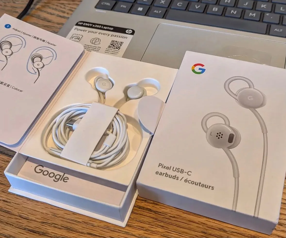 Google Earbuds Écouteurs Filaires USB - C