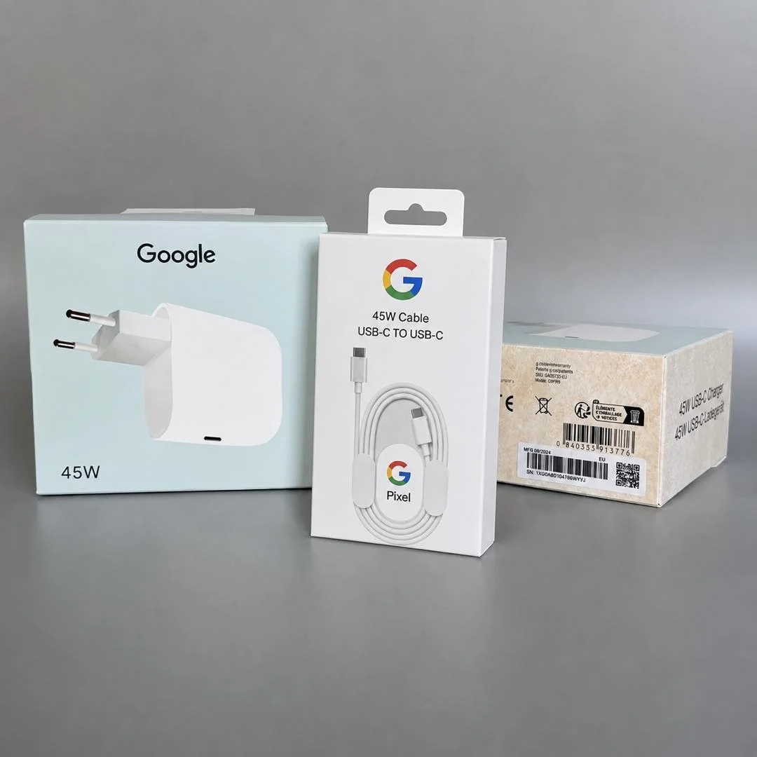 KIT Chargeur Secteur Google 45W USB-C (Boîtier + Câble) Séries 11, 10, 9, 8, 7 & 6