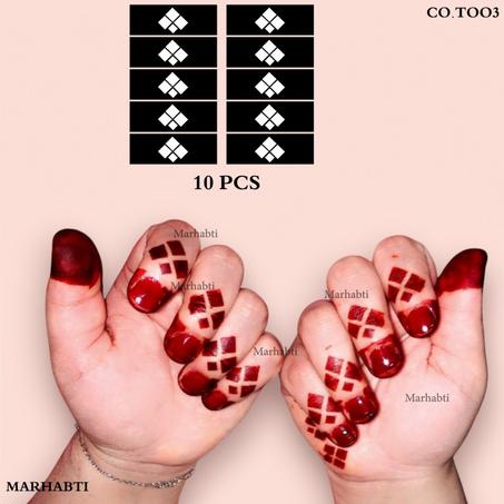 لصاق حناء الأصابع(CO,T003)