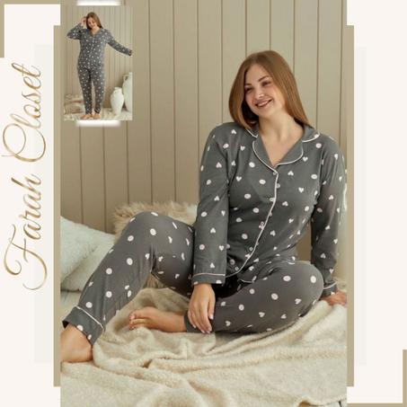 بيجامة بالسروال رمادية