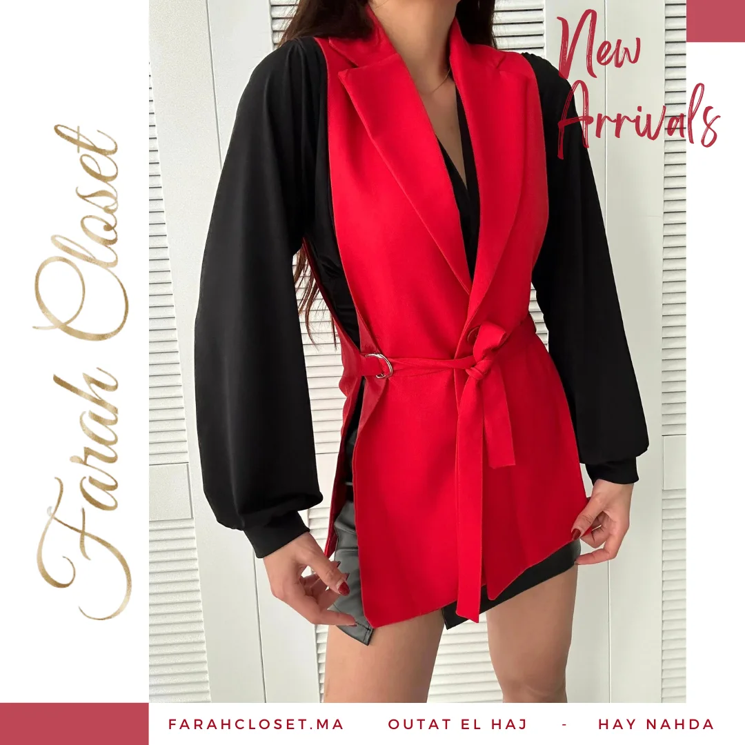 سترة جيليه أنيقة - أحمر