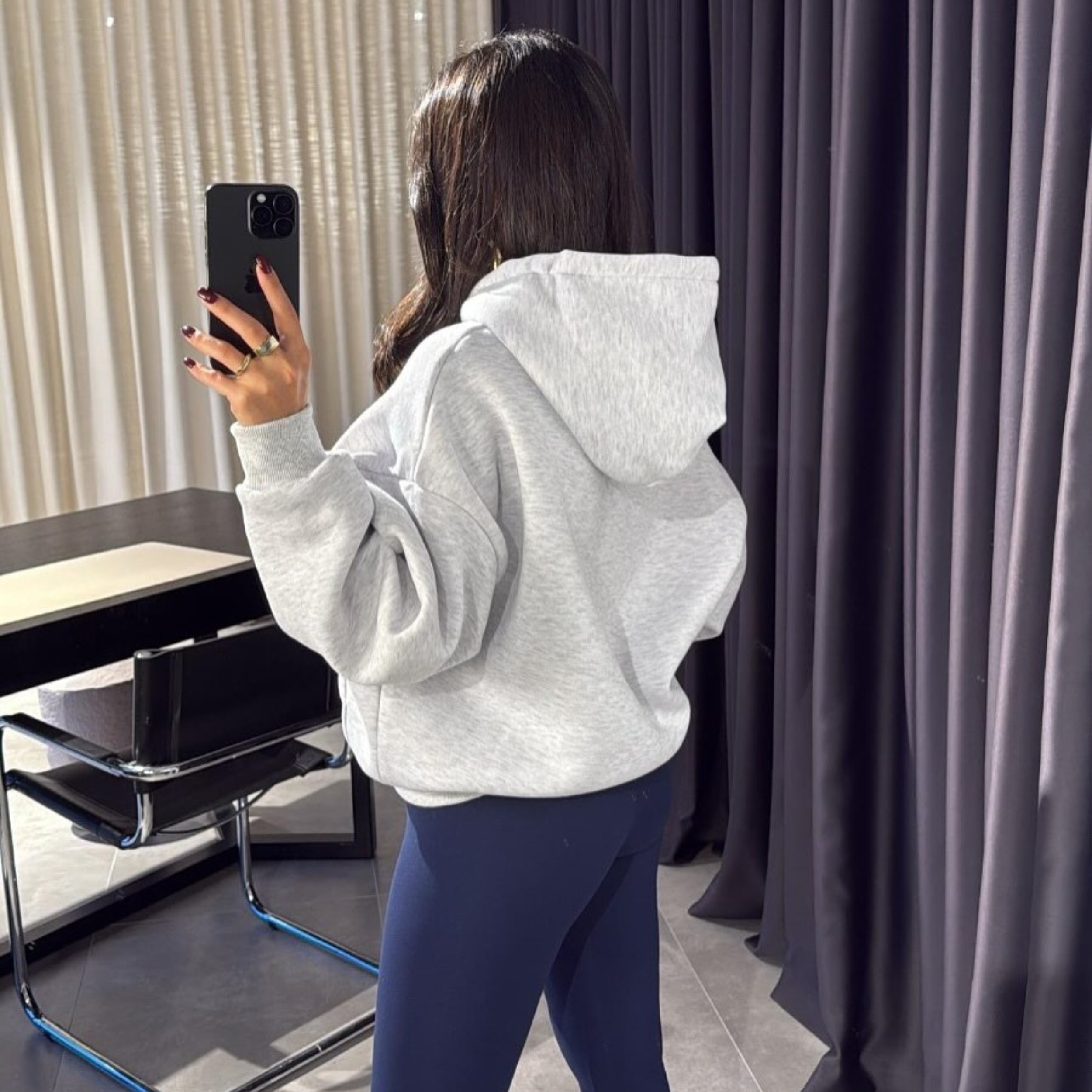 سويت شيرت أوفر سايز رمادي  (للجنسين)