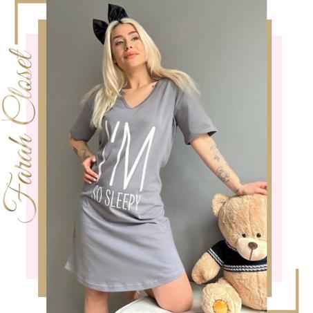 بيجامة  IM SO SLEEPY - رمادي