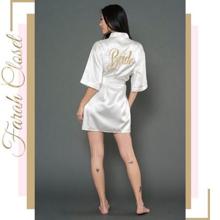 روب العروس بطرز ذهبي _ BRIDE GOLD