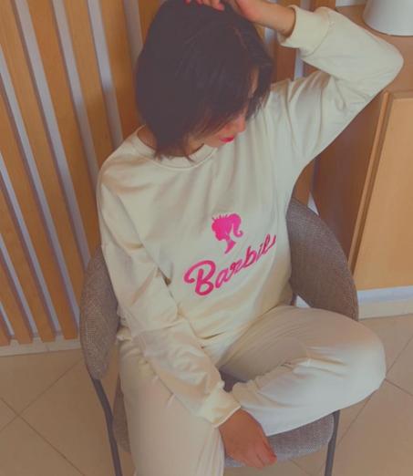 طقم باربي - أبيض