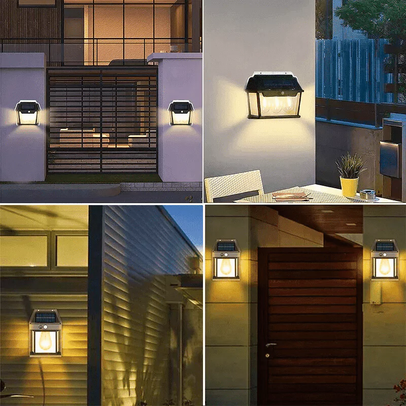 مصباح LED شمسي ذكي مع حساس حركة