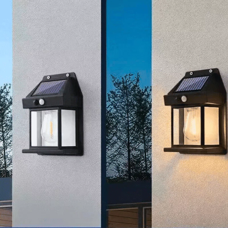 مصباح LED شمسي ذكي مع حساس حركة