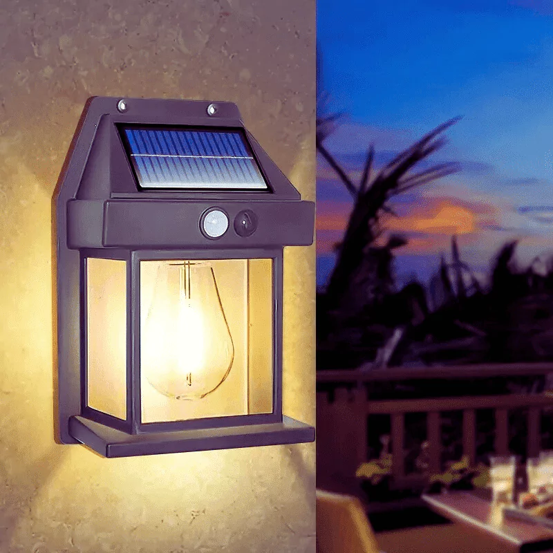 مصباح LED شمسي ذكي مع حساس حركة
