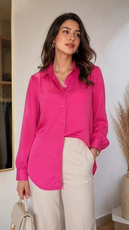 Chemise rose chic