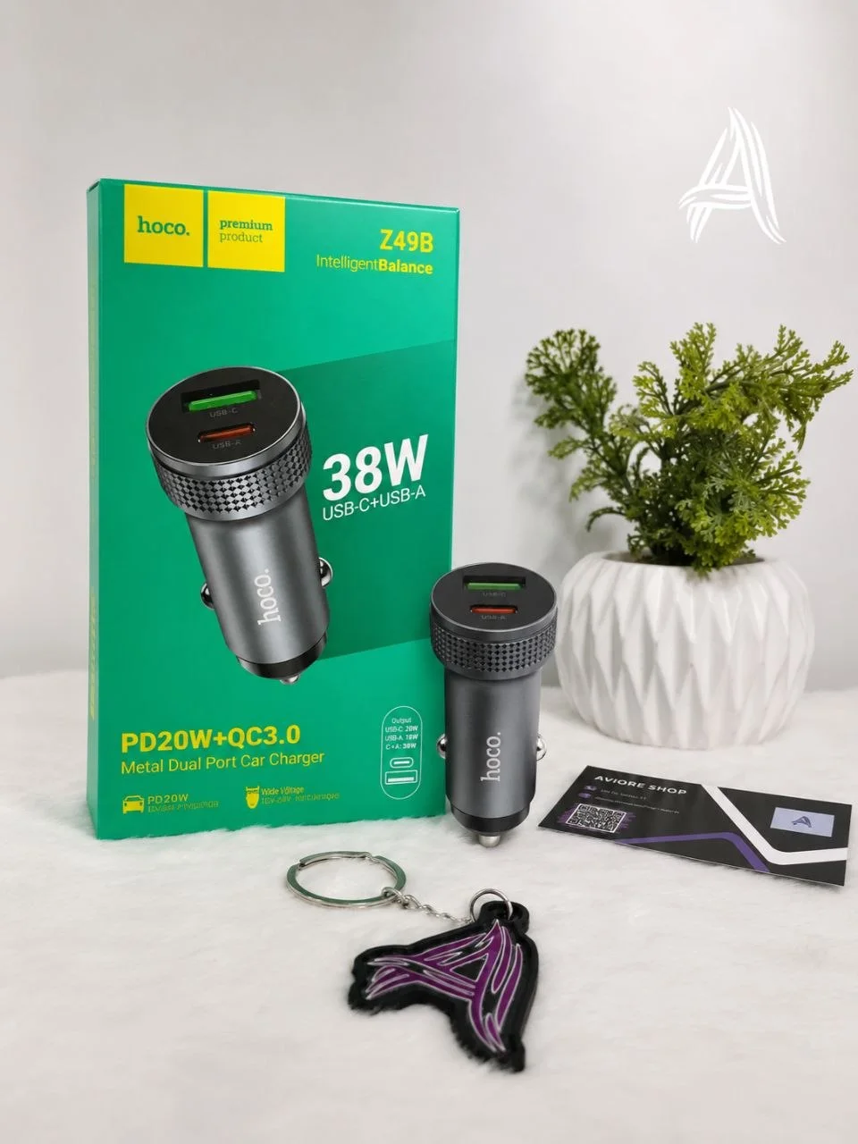 Ch auto hoco 38w sortie pd+usb Original