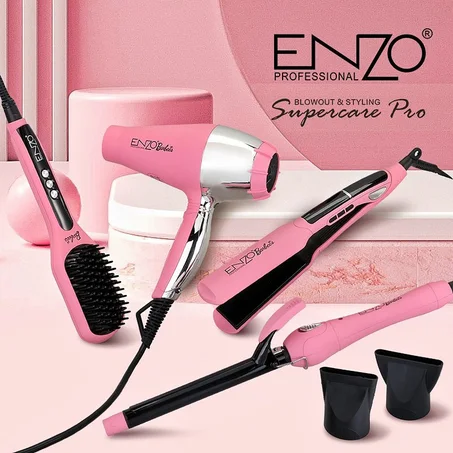 Kit de Soin et Coiffage à Domicile 4 en 1 ENZO 🇮🇹 Professional en-6313