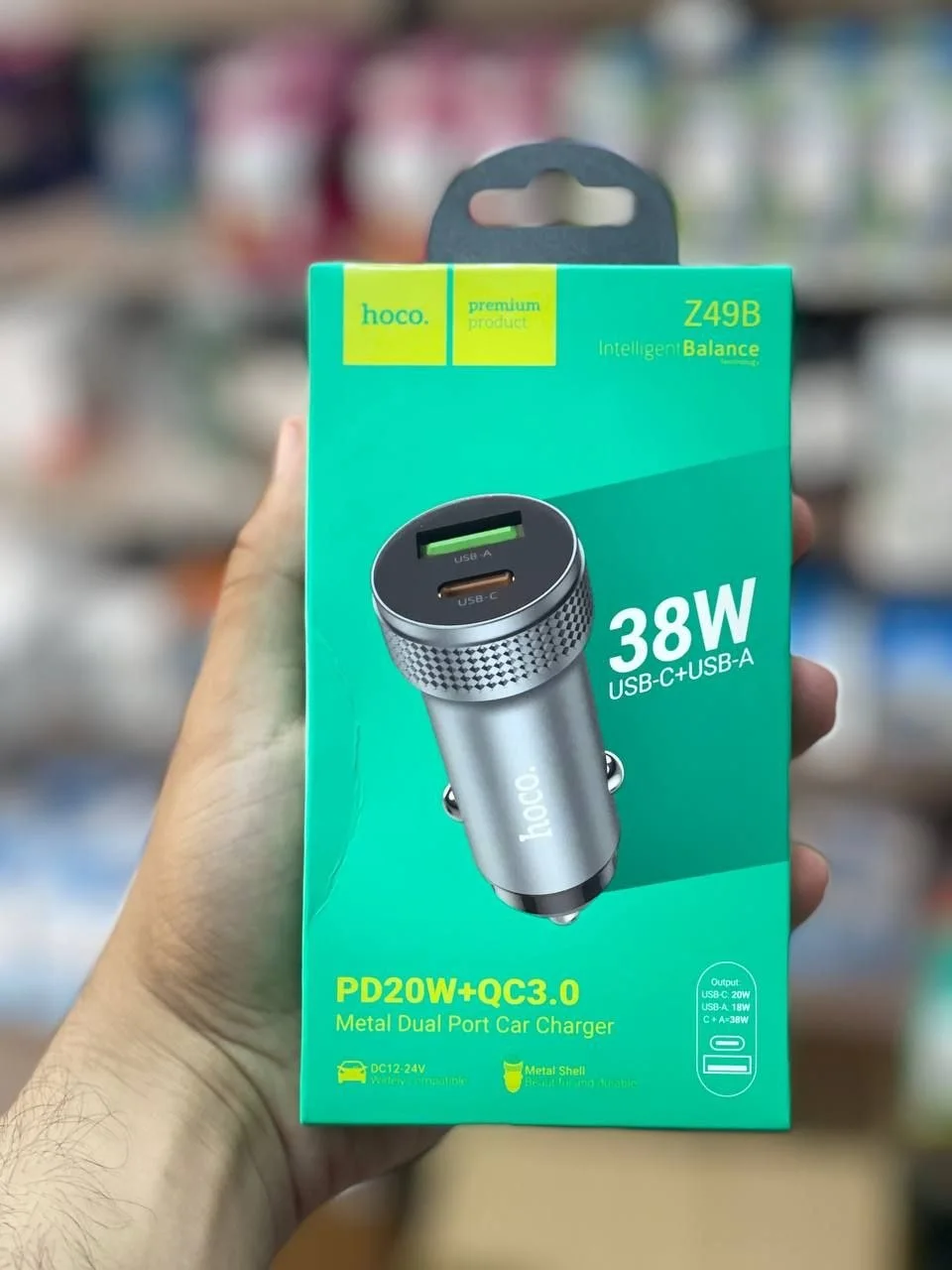 Ch auto hoco 38w sortie pd+usb Original